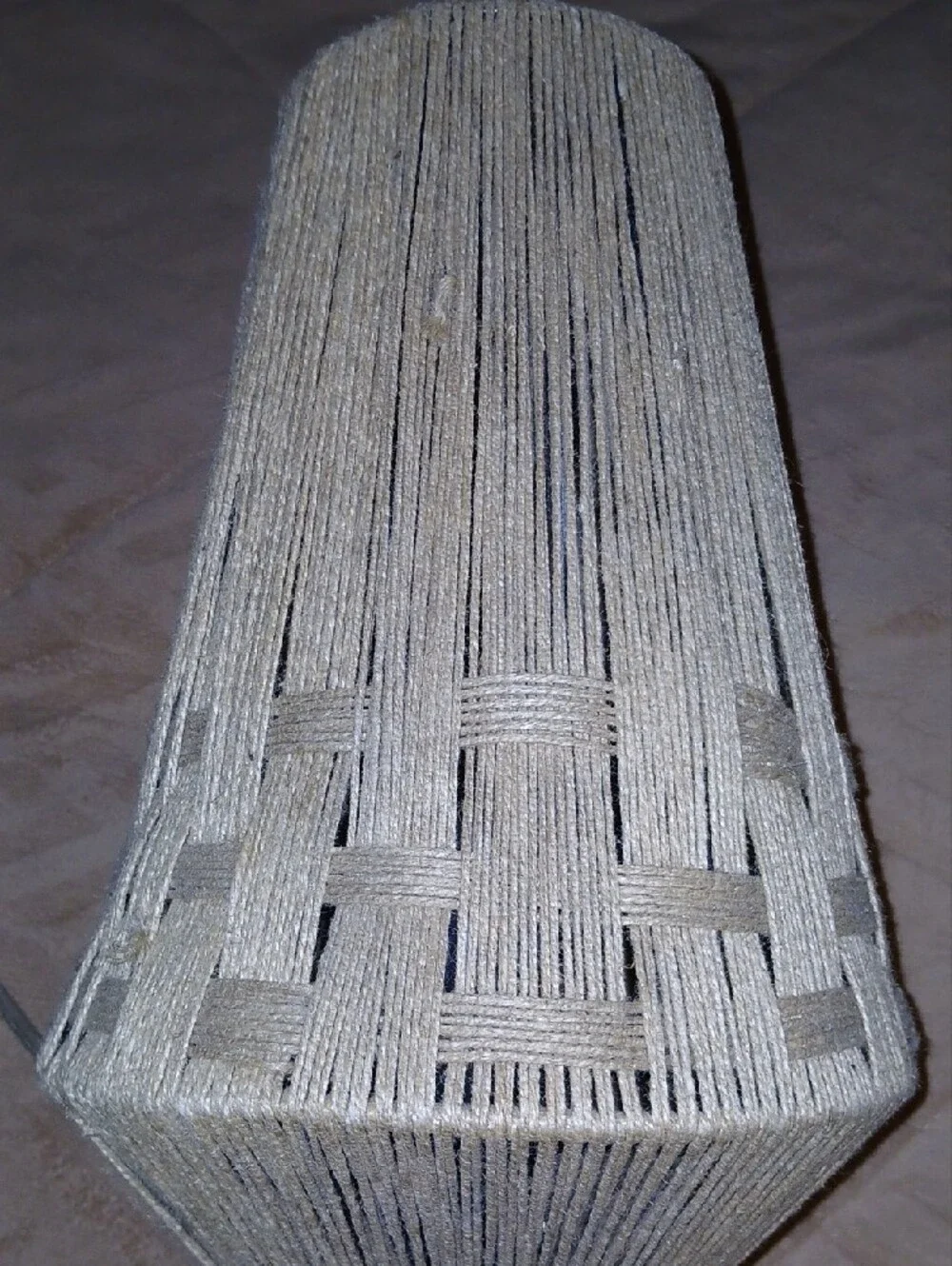Neutral Hemp Thread-Wrapped Table Lamp